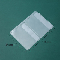 Carpeta Transparente de PVC con Cierre, Bolsillo de 6 Anillas para Hojas Sueltas, para Organizador de Cuadernos y Agendas A5/A6