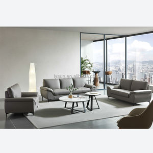 Sofá ejecutivo de cuero para oficina, muebles de área de recepción de fábrica, sala de espera - Product Image 1