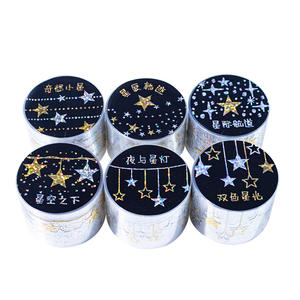 1 Rouleau de ruban PET estampage à chaud Série <span class=keywords><strong>Ciel</strong></span> étoilé Thème des étoiles <span class=keywords><strong>Sous</strong></span>-main Décoration - Product Image 5