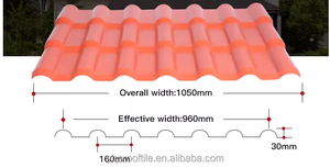 Bardeaux de toiture en résine synthétique ASA UPVC Matériaux de construction en plastique ondulé pour la construction de maisons pour la toiture - Product Image 2