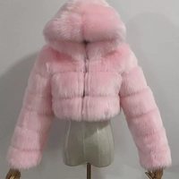 Veste en fourrure de renard véritable de luxe pour femmes, style court, à capuche, fourrure de renard authentique, fournisseur direct d'usine, fabricant