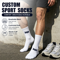 Chaussettes en coton pour hommes, logo personnalisé, broderie jacquard de haute qualité, personnalisables sans quantité minimale