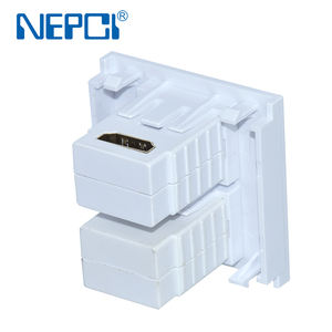 Nepci อะแดปเตอร์มัลติมีเดีย50x50มม. สองพอร์ตโมดูล XJY-DMT-36อะแดปเตอร์แผ่นหน้าแจ็คแบบแยกส่วน - Product Image 2