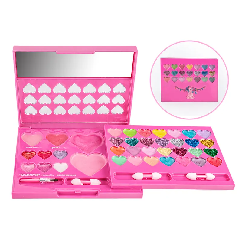 2023 Benutzer definierte Kinder Rollenspiel Make-up Spielzeug Tragbare Kosmetik Box Make-up Spielzeug Set Mädchen Beauty Game Play Toys Set