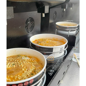 Bols à ramen jetables pour la cuisson <span class=keywords><strong>Garaetteok</strong></span> Tteokbokki Bol à induction Papier coréen Ramen Bol à emporter en papier chauffant 650ml - Product Image 4