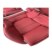 Kit de revêtement intérieur en cuir rouge Bordeaux personnalisé pour Porsche Cayenne Panamera Macan 718 911 Kit de mise à niveau complet de l'intérieur