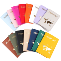 Carte d'identité porte-passeport portefeuille pince sacs pochette en cuir PU passeport housse de protection pour femmes hommes voyage passeport étui