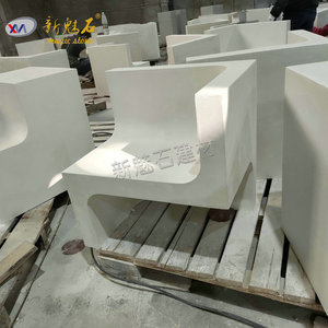 New Magic Stone Prefabricated Concrete Garden <b>Sofa</b> Set UHPCGRC <b>Material</b> Customizable Outdoor Terrace Furniture - Product Image 3