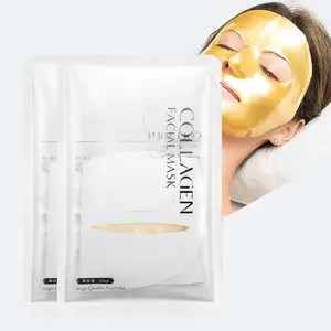 Лучшие товары для ухода за кожей оптом купить маски для лица Guangdong Cosmetic Factory Oem увлажняющая Золотая био коллагеновая кристаллическая маска для лица