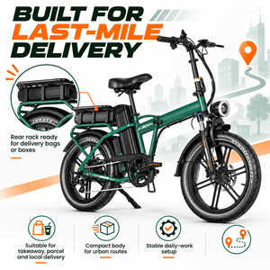 จักรยานไฟฟ้า QMWHEEL F30 Ultra UK Stock E Bike Bicicleta Electrica ขนาด 20 นิ้ว พับได้ 250W 70Ah แบตเตอรี่คู่ ขายส่ง - Product Image 3