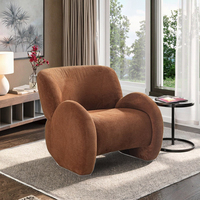 Fauteuil individuel moderne à coussin souple, idéal pour la lecture et les moments de détente, fauteuil d'appoint pour salon, chambre et hôtel.