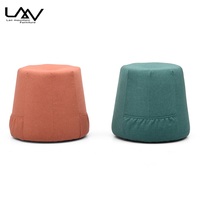 Pouf moderne en tissu pour salon et chambre à coucher, meuble ottoman, repose-pieds, chaise, vente en gros