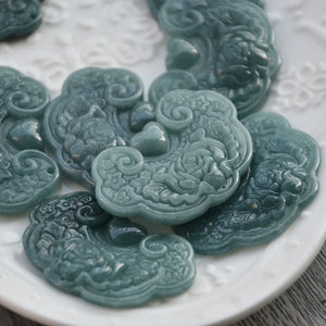 จี้หยกแกะสลักรูปหยกหยวนอี้ รูปทรงหลากหลาย สำหรับทำเครื่องประดับ - Product Image 1