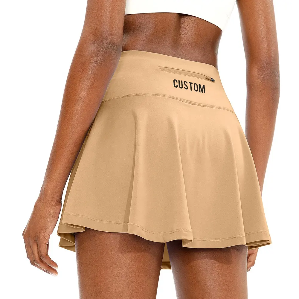 Jupe de tennis plissée pour femmes avec poches Workout Golf Tennis Pickleball Wear Jupe de tennis taille haute pour dames