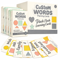 Cartes flash de vocabulaire en papier personnalisées OEM avec images et phrases pour l'apprentissage des langues, jouet éducatif et cadeau