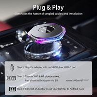 Adaptateur sans fil Android Auto Wifi Dongle Usb-a Usb-c Box & Carplay Récepteur Type c pour Iphone Mazda Cx5 Apple, 2024 Dernier cri