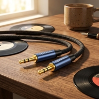 Kabel Toocki Stable 3.5mm AUX Male to Male dengan Inti Tembaga Berlapis Email Anti-Interferensi, Efek Suara Stereo untuk Penggunaan Perangkat Luar Ruangan