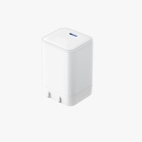 Chargeur USB PD65W GaN, matériau ignifuge pour PC, entrée 100-240V~ 50/60Hz, tête de chargeur de voyage