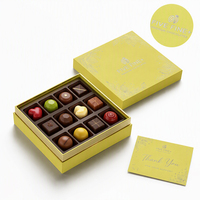 Boîtes d'emballage en carton rigide rose mat faites à la main pour chocolats et bonbons - Personnalisables pour truffes, bonbons, barres chocolatées, boîtes en papier