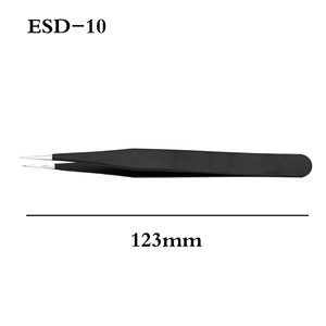 Ensemble de 2 pinces à épiler pointues et courbées en acier inoxydable épaissi noir pour extensions de cils, pinces à épiler pour enlever les poils - Product Image 3