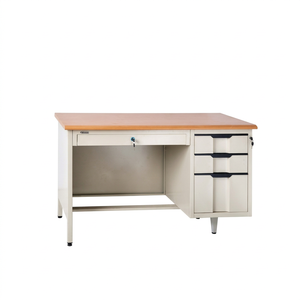 Escritorio de Oficina Comercial Contemporáneo Plegable de Acero Inoxidable Blanco de Primera Calidad TogetherToda TD-02 - Product Image 1