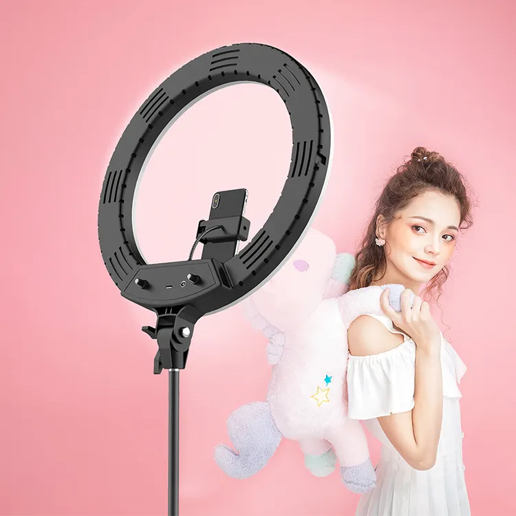 Live Streaming Makeup Photography Video 18 Inch Ring Light Kit with Power Cord