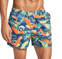 Shorts de bain pour hommes à séchage rapide, imprimé tropical, personnalisables, avec cordon de serrage à la taille, shorts de plage légers avec poches latérales