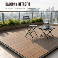 Plateforme de terrasse mobile détachable en fibro-ciment