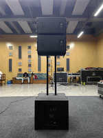 Système de Haut-Parleurs Line Array de Scène L-solution V12&V18S-A, Puissance de Sortie 4000W, Équipement Sonore Complet pour Groupe avec Coffret en Contreplaqué de Bouleau