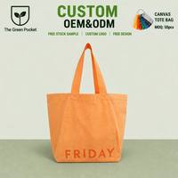Sac fourre-tout en toile pour femme, sacs fourre-tout personnalisés en toile, sac de shopping abricot avec impression de marque, robuste 16oz, grande capacité, vente en gros