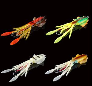 Esca Jig Calamaro Morbida Luminosa UV da 15cm 60g con Testa Piombata <span class=keywords><strong>in</strong></span> <span class=keywords><strong>Silicone</strong></span> Esca Polpo per Pesca <span class=keywords><strong>in</strong></span> <span class=keywords><strong>Mare</strong></span> Profondo/Fiume Esca Bionica con Gonnellino a Calamaro - Product Image 6