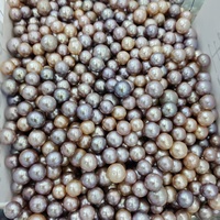 10-15mm 3A Grade Nuclues Nuclated Edison Naturel Rose Violet Réel Véritable Eau Douce Grande Grande Taille Ronde Perles Lâches