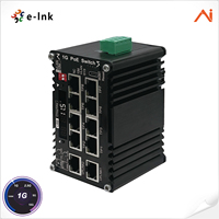 Commutateur PoE++ Gigabit industriel intelligent géré par IA à 10 ports 802.3bt 90W avec écran LED et gestion par application pour la ville intelligente et le transport ferroviaire