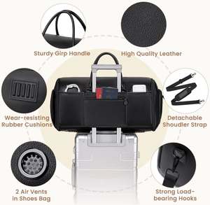 Free Sample 2 in 1 Waterproof Foldable Travel Suit <b>Bag</b> Leather Garment <b>Bags</b> Convertible Carry on Garment Duffel <b>Bag</b> for Men - Product Image 5