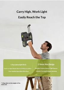 Marteau perforateur électrique à batterie lithium-ion WU384, perceuse à percussion à double usage, outil électrique pour le perçage du béton et des murs - Product Image 3