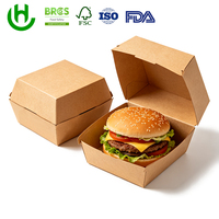 Scatola per Hamburger Personalizzata Hongchang in Carta Kraft per Asporto e Consegna di Fast Food