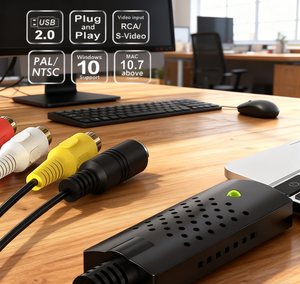 Hot bán Video Capture Card <span class=keywords><strong>USB</strong></span> <span class=keywords><strong>2.0</strong></span> để RCA Adapter chuyển đổi âm thanh Video Capture Card Adapter PC cho TV DVD VHS Thiết bị chụp - Product Image 4