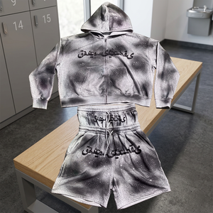 Conjunto Deportivo de Invierno para Hombre al por Mayor 2026 2027 Casual con Cintura Elástica, Capucha, Cortavientos, Poliéster/Algodón Ecológico, Color Liso - Product Image 4
