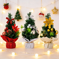Ornements de sapin de Noël, mini sapin de Noël de 20 cm pour la maison, le bureau, les fournitures de fête, les emballages cadeaux, la décoration