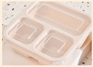 Cajas Bento Reutilizables para Microondas, Ecológicas, de Fibra Vegetal, con Compartimentos para Almacenamiento de Alimentos, Vajilla para Cocina y Niños - Product Image 5
