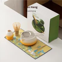 YUBIN Ensemble de bols à matcha en céramique et porcelaine japonaise, design de la dynastie Song, 450 ml, avec filtre écologique et résistant à la chaleur, pour le thé
