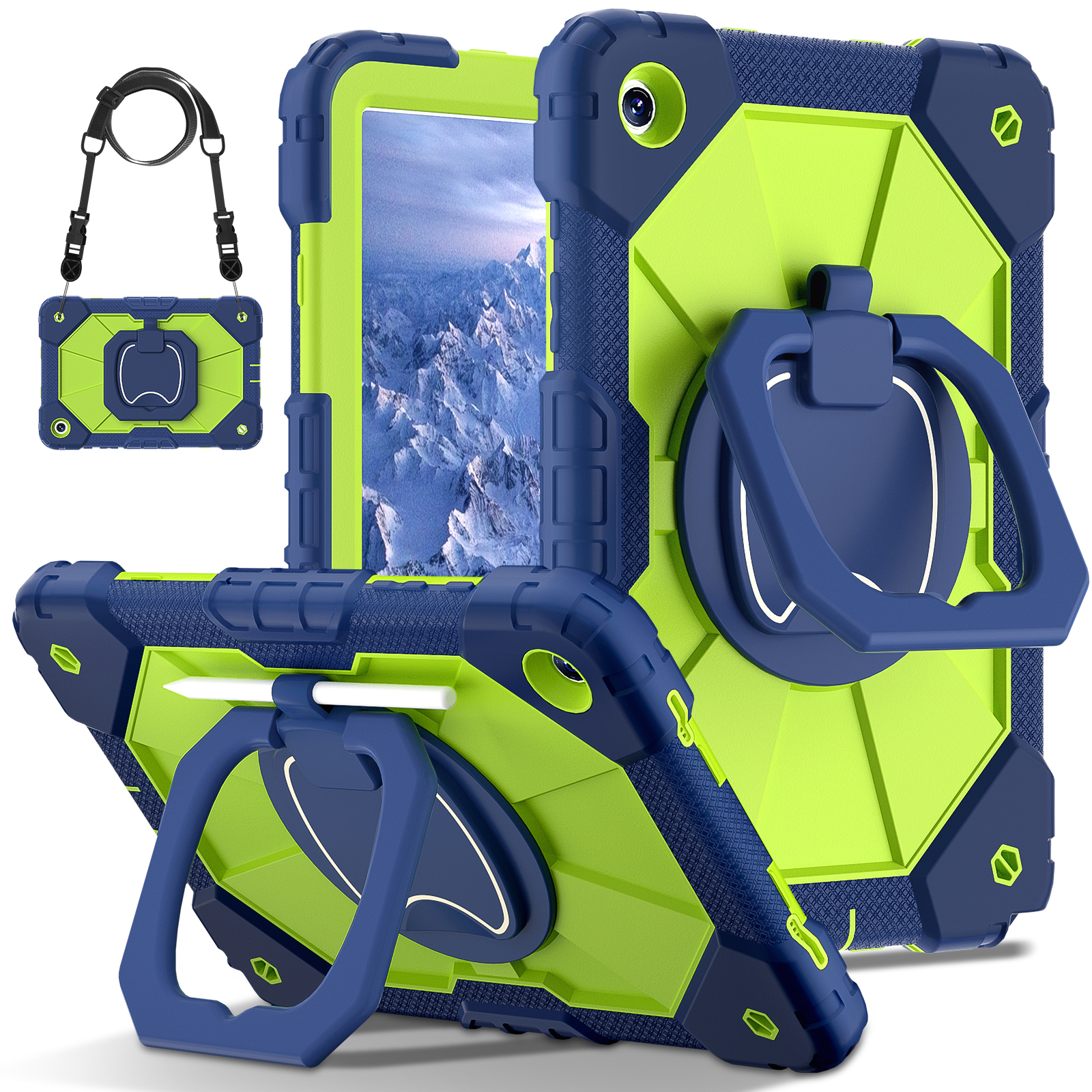 Bleu marine + vert