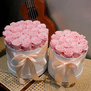 <span class=keywords><strong>Sueño</strong></span> suave hecho a mano Rosa conservada flor Rosa eterna en forma redonda caja de regalo para <span class=keywords><strong>el</strong></span> día de San Valentín regalo del Festival del Día DE LA Madre - Product Image 2