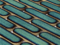 Style chinois Bleu Vert Mosaïque En Céramique Pour Salle De Bain