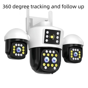 กล้องวงจรปิดทรงกระบอก Anhua 4 เลนส์ PTZ 2MP เซ็นเซอร์ CMOS กันน้ำระดับ IP66 รองรับ 4G ภาพสีเต็มรูปแบบในเวลากลางคืน ตรวจจับความเคลื่อนไหว พร้อมไซเรนในตัว - Product Image 3