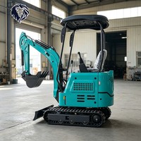 0.8 Ton 4 Ton Traktor Excavator CE Euro 5 Compact Digger Mini Bagger untuk Pertanian Kebun Konstruksi