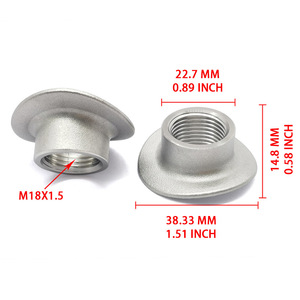ข้อต่อเชื่อมสแตนเลส 304 M18x1.5 สำหรับท่อไอเสีย แบบน็อตยึด - Product Image 4