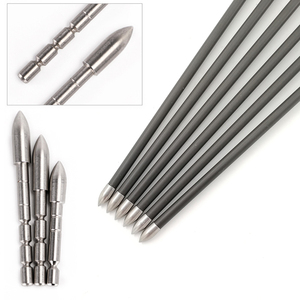 Đầu mũi tên thép không gỉ ID4.2mm, kiểu đầu đạn, 80/100/120 Grain, phụ kiện tự chế, dùng tập luyện, săn bắn, bắn cung - Product Image 6