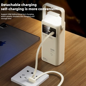 พาวเวอร์แบงค์ราคาประหยัด ความจุสูง 20000mah/30000mah/50000mah ชาร์จเร็ว หน้าจอ LED วัสดุ ABS แบตเตอรี่ Li-Polymer 22.5W - Product Image 4