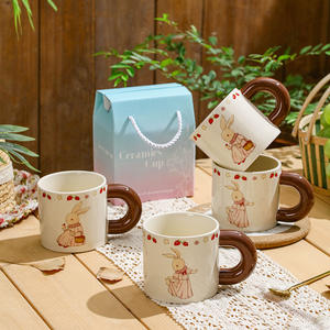 Vintage <b>Ceramic</b> <b>Mug</b> With Rabbit Cartoon Design Single Cup For Coffee Or Breakfast Office Use Cute Gift Present 2024 - Product Image 5